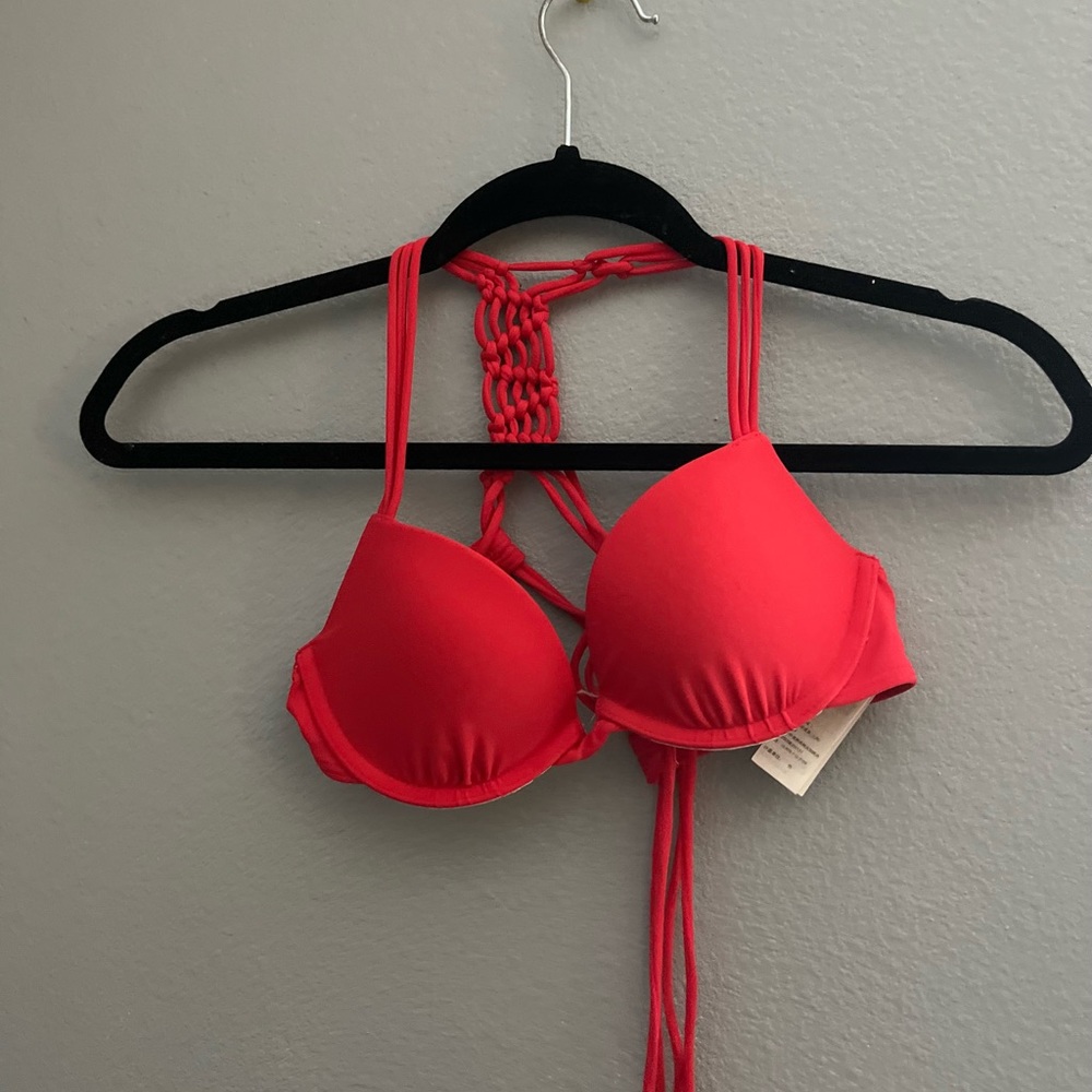Hollister Red bikini top 34A.